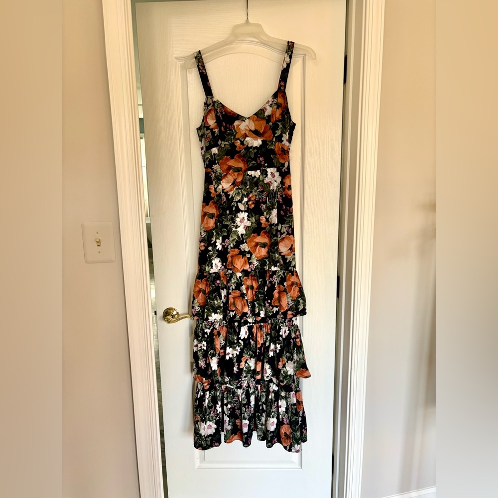 Abercrombie & Fitch floral tiered ruffle maxi dress size M - Picture 7 of 16